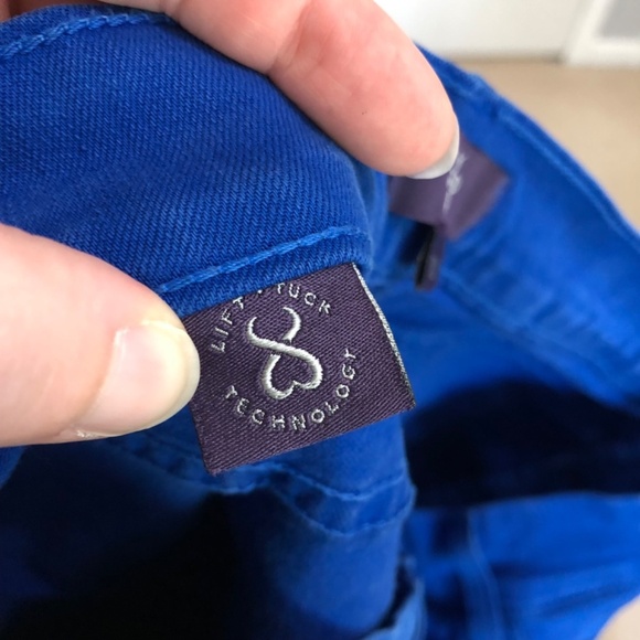 NYDJ Lift Tuck Ankle Jegging Jeans Cobalt Blue Size 10 - Picture 8 of 15